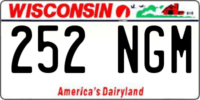 WI license plate 252NGM