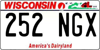 WI license plate 252NGX