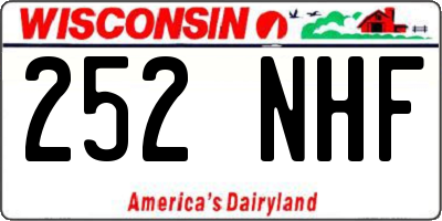 WI license plate 252NHF
