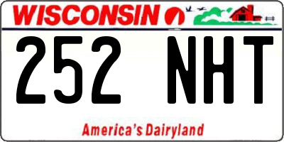 WI license plate 252NHT