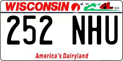WI license plate 252NHU