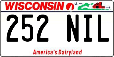 WI license plate 252NIL