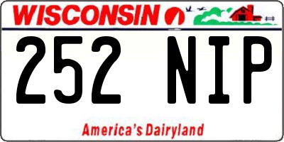 WI license plate 252NIP