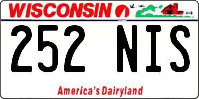 WI license plate 252NIS