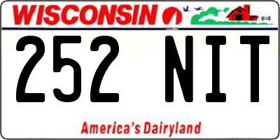 WI license plate 252NIT