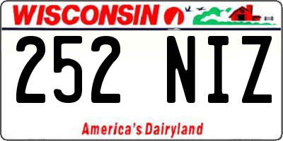 WI license plate 252NIZ