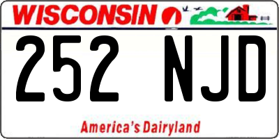WI license plate 252NJD
