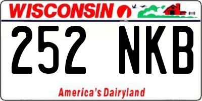 WI license plate 252NKB