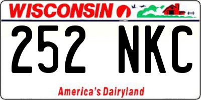 WI license plate 252NKC