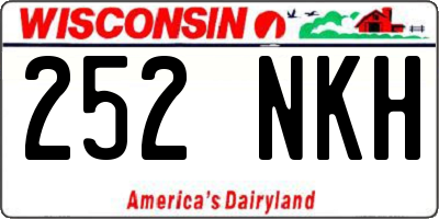 WI license plate 252NKH