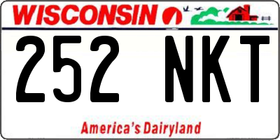 WI license plate 252NKT