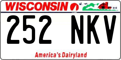 WI license plate 252NKV