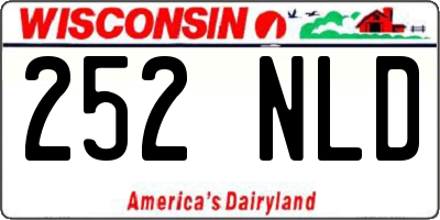 WI license plate 252NLD