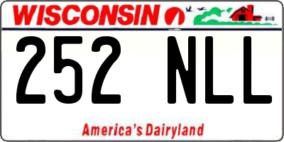 WI license plate 252NLL