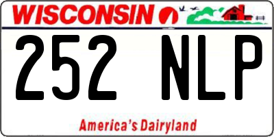 WI license plate 252NLP