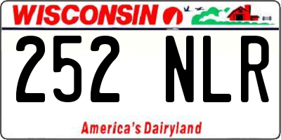 WI license plate 252NLR