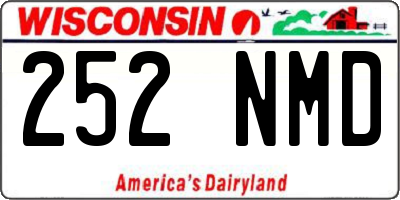 WI license plate 252NMD