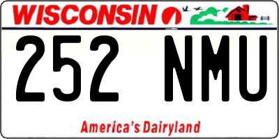 WI license plate 252NMU