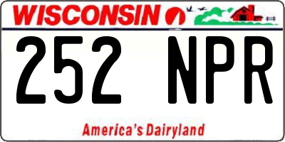 WI license plate 252NPR