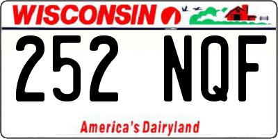 WI license plate 252NQF