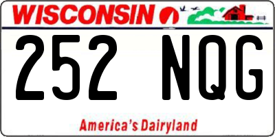 WI license plate 252NQG