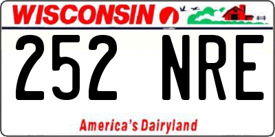WI license plate 252NRE