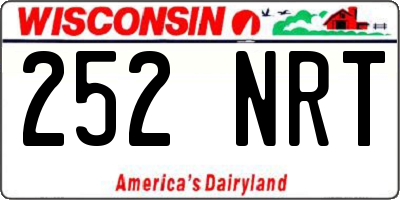 WI license plate 252NRT