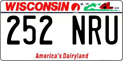 WI license plate 252NRU