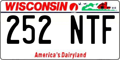 WI license plate 252NTF