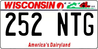 WI license plate 252NTG