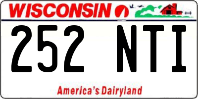 WI license plate 252NTI