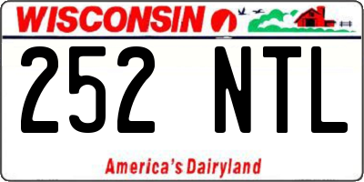WI license plate 252NTL