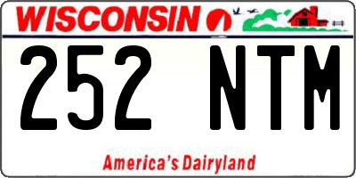 WI license plate 252NTM