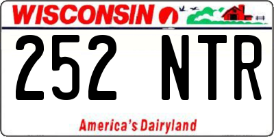WI license plate 252NTR