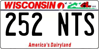 WI license plate 252NTS