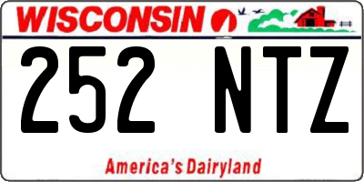 WI license plate 252NTZ