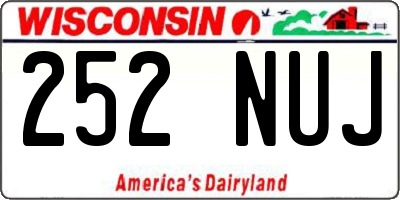 WI license plate 252NUJ