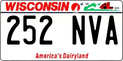 WI license plate 252NVA