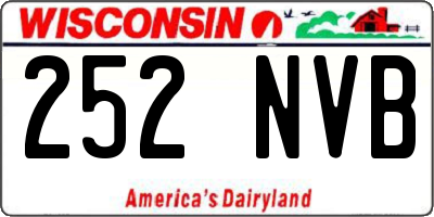 WI license plate 252NVB