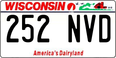 WI license plate 252NVD
