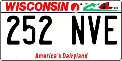 WI license plate 252NVE