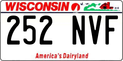 WI license plate 252NVF