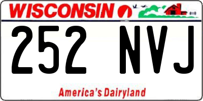 WI license plate 252NVJ