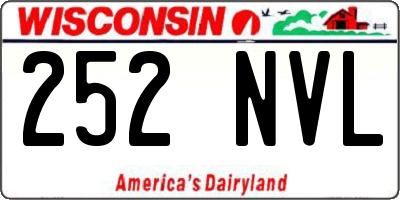 WI license plate 252NVL