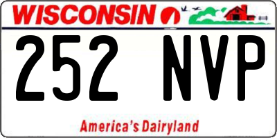 WI license plate 252NVP