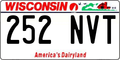 WI license plate 252NVT