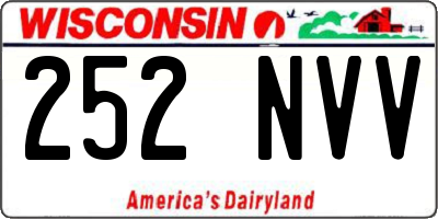 WI license plate 252NVV