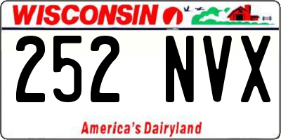 WI license plate 252NVX
