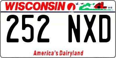 WI license plate 252NXD