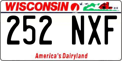 WI license plate 252NXF